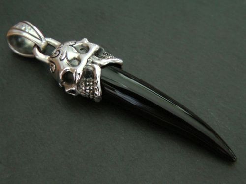 TOOTH - SKULL PENDANT - 925 SILVER #133
